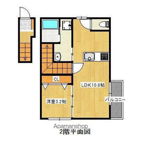 シャルム岡垣2(1LDK/2階)の間取り写真