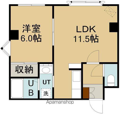 シャルル大手町(1LDK/4階)の間取り写真