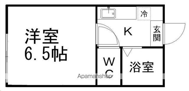 メゾン双葉ケ丘(1K/1階)の間取り写真