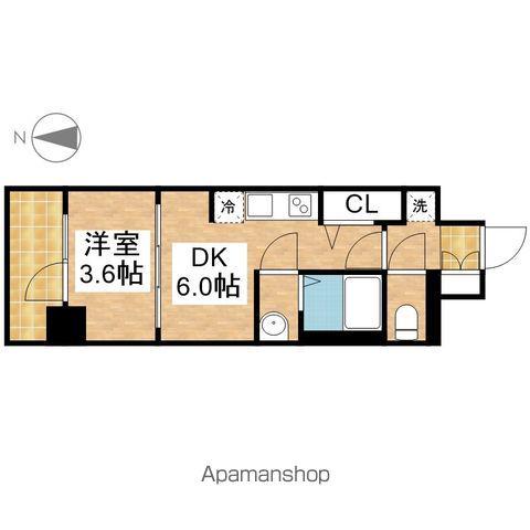 プレサンス上前津オレシア(1DK/9階)の間取り写真