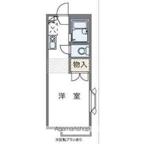 パークサイド春里(ワンルーム/2階)の間取り写真