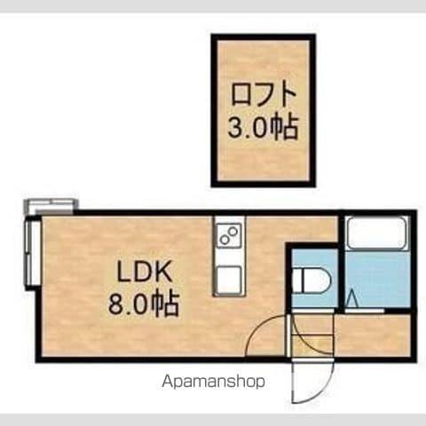 ソニア清田(ワンルーム/3階)の間取り写真