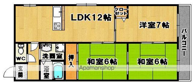 クレインストリート松本(3LDK/4階)の間取り写真