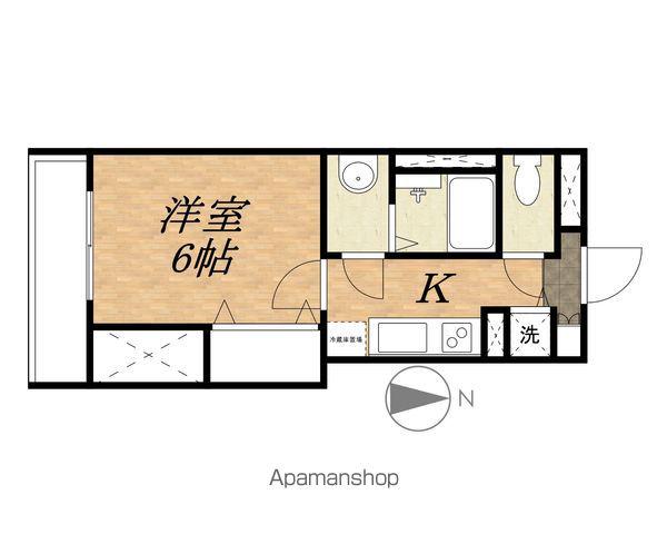 グランドハイツこまちⅡ(1K/2階)の間取り写真