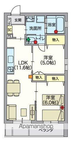 シニア限定 ヘーベルVILLAGE練馬ASAHIDAI(2LDK/3階)の間取り写真