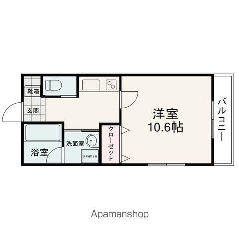 プリムローズⅣ(1K/3階)の間取り写真