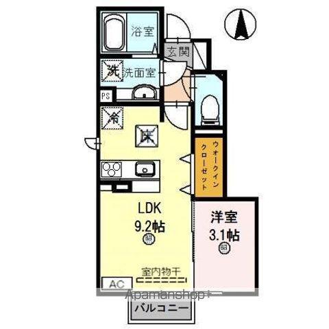 REGALIA(1LDK/1階)の間取り写真