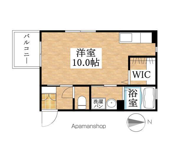 ウィスタリア(ワンルーム/2階)の間取り写真