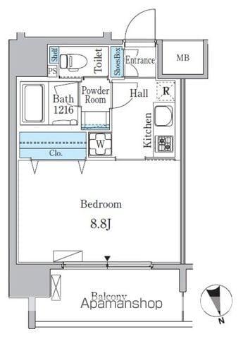 ルーエ池下(1K/10階)の間取り写真