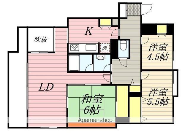 グローリア初穂津田沼(3LDK/5階)の間取り写真