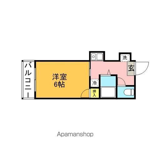 アザレアコーポA・B棟(1K/1階)の間取り写真