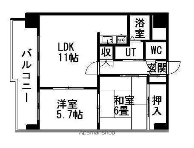 ヴィビ新札幌(2LDK/3階)の間取り写真