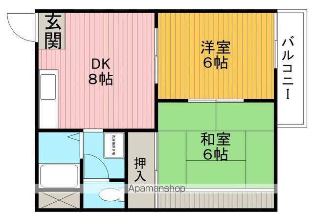 クローバーハイツ(2DK/2階)の間取り写真