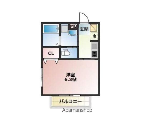 SAINT JURIEN VILLAGE(1K/2階)の間取り写真