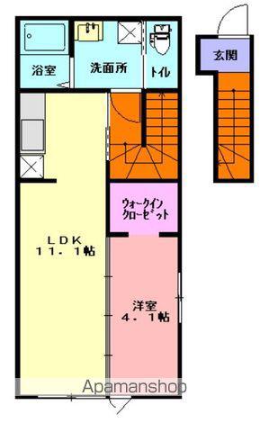シエラA(1LDK/2階)の間取り写真