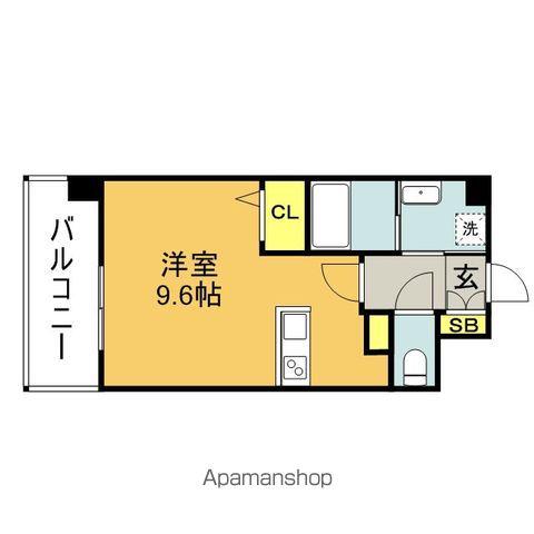 エンクレスト博多駅東2(ワンルーム/3階)の間取り写真