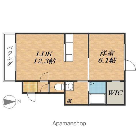 プラシードⅣ(1LDK/1階)の間取り写真