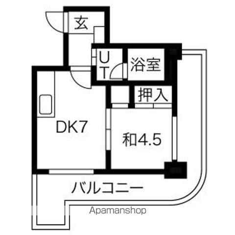 アルファスクエア麻生(1LDK/6階)の間取り写真