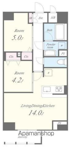 JPT RESIDENCE(2LDK/13階)の間取り写真