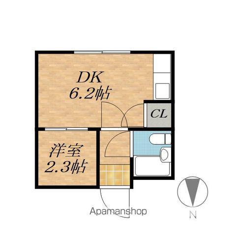 プランドールとかち(1DK/1階)の間取り写真