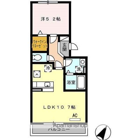 メゾンレスポワールⅡ(1LDK/1階)の間取り写真