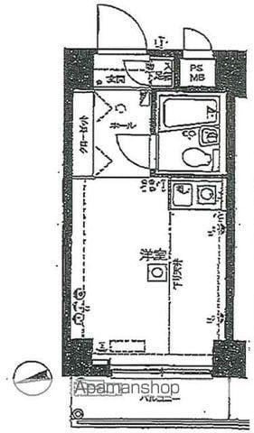 パレ・ドール高輪(ワンルーム/3階)の間取り写真