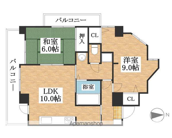 エクセル21(2LDK/4階)の間取り写真