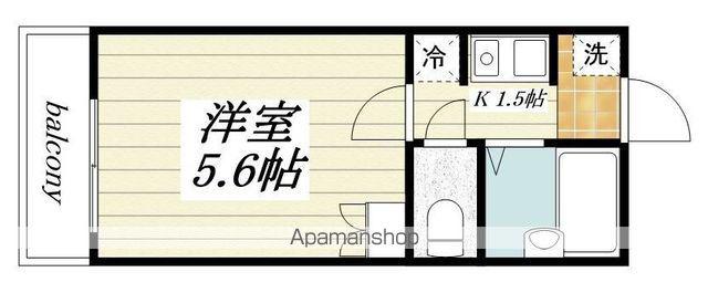 ホワイトハウス(1K/2階)の間取り写真