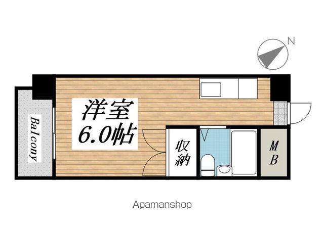 ロワール・イン・下到津(1K/3階)の間取り写真