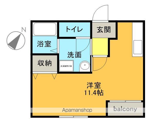 ハートフルアイランド(ワンルーム/3階)の間取り写真