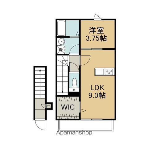 CASA PACIFICA HIYOSHI ウエスト(1LDK/2階)の間取り写真