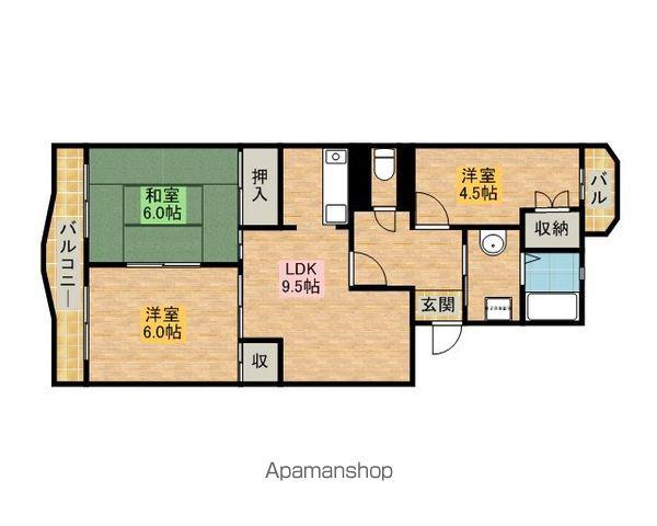 マンションフォーリア(3LDK/1階)の間取り写真