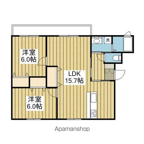 ブライムブルーム(2LDK/1階)の間取り写真