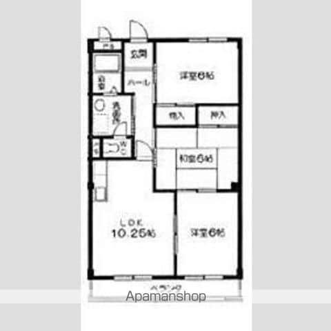 HKハイツ(3LDK/3階)の間取り写真