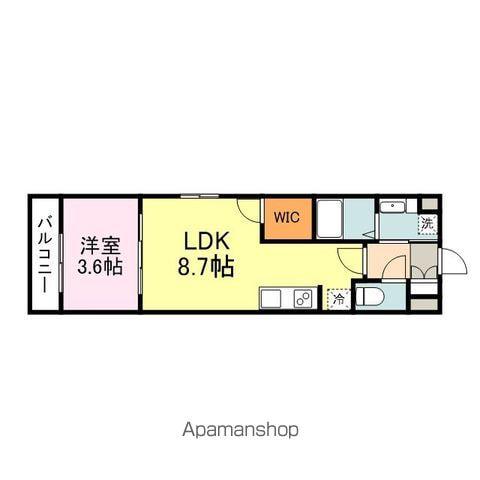 月光手城ルート2(1LDK/1階)の間取り写真
