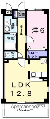 サニーキャンプ・東雲Ⅰ(1LDK/3階)の間取り写真