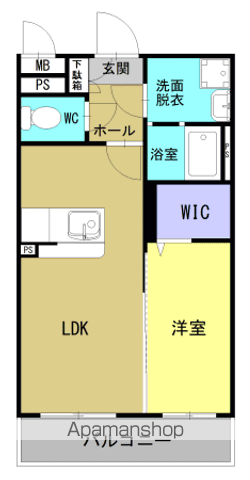 フルール(1LDK/2階)の間取り写真