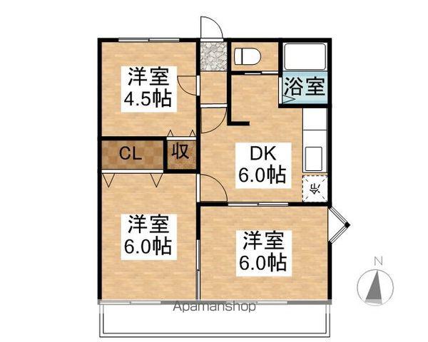 隆盛メゾン(3DK/2階)の間取り写真