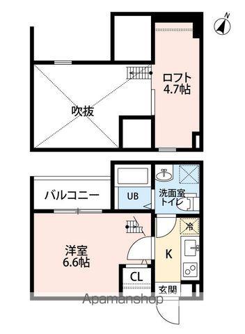 プレティオーザⅠ東山(1K/1階)の間取り写真