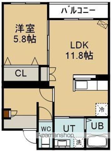 EARENDEL港町(1LDK/2階)の間取り写真