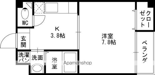 PAL COURT片鉾本町(1K/3階)の間取り写真