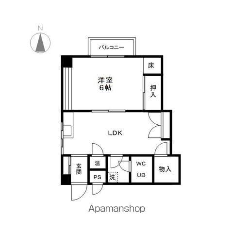 コーポパールハーバー(1LDK/2階)の間取り写真