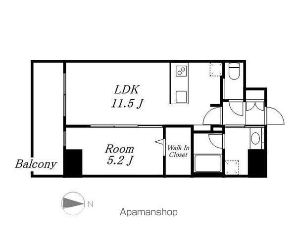 アリエッタNAGOYA(1LDK/4階)の間取り写真