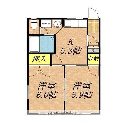 フレグランス・ベルワン(2K/2階)の間取り写真