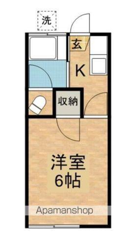 ハウス陽向(1K/1階)の間取り写真
