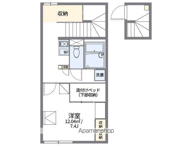 レオパレスFLOURISH(1K/2階)の間取り写真
