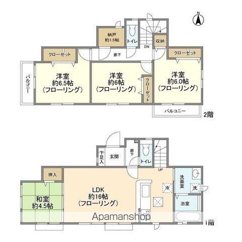 南武線 府中本町駅 徒歩9分 2階建 築4年(4LDK)の間取り写真