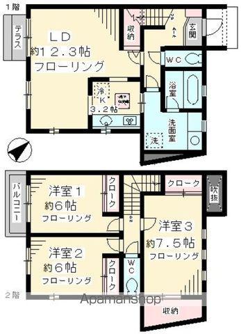パインコート(3LDK)の間取り写真