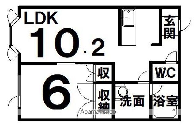 クレールハイム(1LDK/1階)の間取り写真