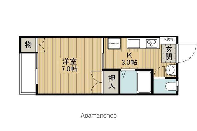 シティハイム21(1K/2階)の間取り写真